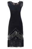 Robe Flapper Noire 1920s