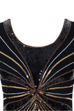 Robe Flapper Noire 1920s