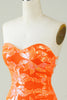 Charger l&#39;image dans la galerie, Robe bustier orange moulante Cocktail