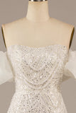 Robe de mariée à paillettes à paillettes scintillante