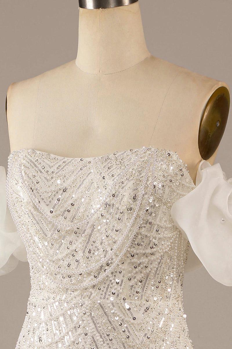 Charger l&#39;image dans la galerie, Robe de mariée à paillettes à paillettes scintillante