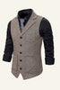 Charger l&#39;image dans la galerie, Peak Lapel Single Breasted Men’s Suit Vest