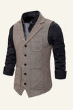 Peak Lapel Single Breasted Men’s Suit Vest