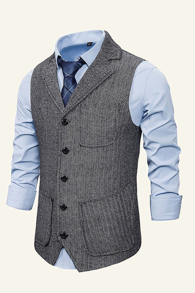 Charger l&#39;image dans la galerie, Peak Lapel Single Breasted Men’s Suit Vest