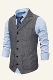 Peak Lapel Single Breasted Men’s Suit Vest