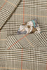 Charger l&#39;image dans la galerie, Khaki Pinstripes Peak Lapel 2 pièces Hommes Costumes de mariage