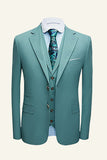 Menthe 3 pièces Revers cranté Hommes Prom Costumes de mariage