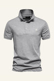 Polo Classique Gris Vert Regular Fit Collot Homme