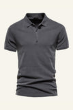 Classic Grey Green Regular Fit Col Manches Courtes Polo Homme