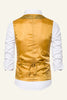 Charger l&#39;image dans la galerie, Sparkly Golden Lapel Sequins Giet pour homme avec nœud papillon