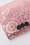 Rose clair Jacquard Châle Revers 2 pièces Costumes de bal pour hommes