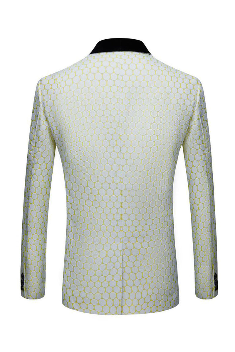 Charger l&#39;image dans la galerie, Biege Dots Jacquard 2 pièces costumes de bal pour hommes