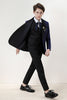Charger l&#39;image dans la galerie, Sparkly Navy Slim Fit Boy’s 3-Piece Formal Suit Set