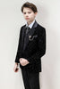 Charger l&#39;image dans la galerie, Sparkly Black Slim Fit Ensemble de costume formel 3 pièces pour garçons