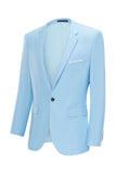 Blazer de mariage à un bouton bleu clair pour hommes