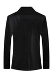 Black Peak Lapel 2 pièces Hommes Velvet Prom Suits