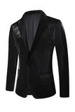 Black Peak Lapel 2 pièces Hommes Velvet Prom Suits