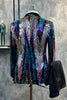 Charger l&#39;image dans la galerie, Paillettes colorées étincelantes 2 pièces hommes costumes de Soirée