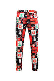 Sapin de Noël rouge imprimé 3 pièces costumes pour hommes