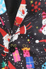 Charger l&#39;image dans la galerie, Costumes de Noël 3 pièces imprimés noirs colorés pour hommes