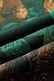 Blazer de bal en jacquard vert à revers cranté pour homme