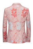 Costumes de Soirée pour hommes en jacquard rose clair 2 pièces à revers cranté