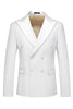 Charger l&#39;image dans la galerie, Costumes formels blancs à double boutonnage 2 pièces à revers pour hommes