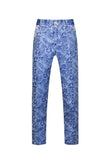 Costumes de Soirée 3 pièces en jacquard à revers bleu clair pour hommes
