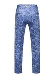 Costumes de Soirée 3 pièces en jacquard à revers bleu clair pour hommes