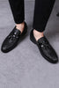 Charger l&#39;image dans la galerie, Chaussures pour hommes en cuir à franges noires