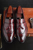 Charger l&#39;image dans la galerie, Black Slip-On Fringe Chaussures de fête pour hommes
