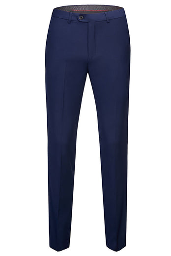 Bleu Marine 3 Pièces Slim Fit Casual Tuxedo Suits