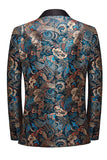 Floral Shawl Lapel Blazer Homme