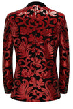 Paillettes Rouge Paillettes 2 Pièces Costumes Hommes