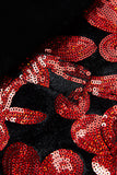 Paillettes Rouge Paillettes 2 Pièces Costumes Hommes