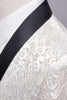 Charger l&#39;image dans la galerie, Blanc Châle Lapel Jacquard Prom Hommes 2 Pièces Costumes
