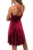 Charger l&#39;image dans la galerie, Spaghetti Straps Velvet A-line Robe de cocktail