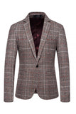 Brown Grid Business Blazer pour homme