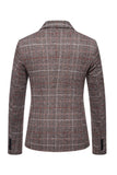 Brown Grid Business Blazer pour homme