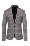 Brown Grid Business Blazer pour homme