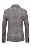 Brown Grid Business Blazer pour homme