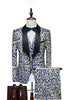 Charger l&#39;image dans la galerie, Royal Blue Leopard Imprimé 3 Pièces Costumes Hommes