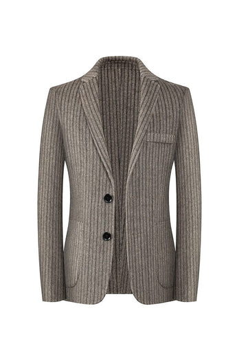 Black Slim Fit PinStriped Single Breasted Blazer pour hommes