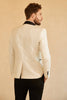 Charger l&#39;image dans la galerie, Châle blanc Revers Jacquard Blazer de bal des finissants pour hommes à un bouton