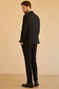 Charger l&#39;image dans la galerie, Revers à bouton unique noir costumes de mariage pour hommes