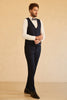 Charger l&#39;image dans la galerie, Châle Revers Un bouton Noir Costumes de mariage pour hommes