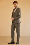 Grey Peak Revers Mariage Homme Costume