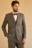 Grey Peak Revers Mariage Homme Costume