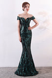 Robe de soirée Black Off The Shoulder Mermaid