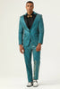 Charger l&#39;image dans la galerie, Paon paon bleu cravate 2 pièces costumes pour hommes